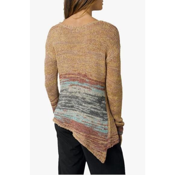 Prana Women's Multicolored Yarn Vignette Sweater in Henna, S - Picture 2 of 7